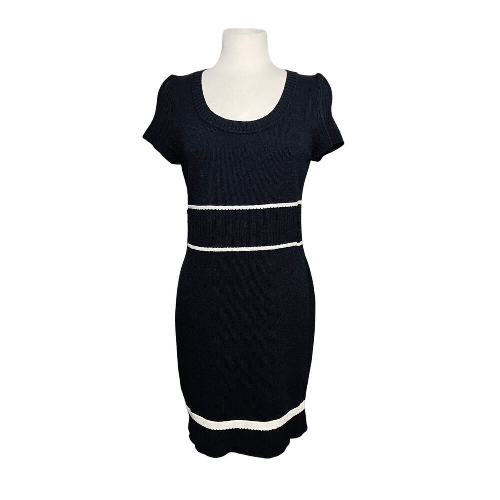 ST. JOHN SPORT Women’s Black Santana Knit Pull Over Sweater Dress